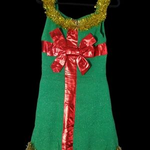 Festive Green and Red dress